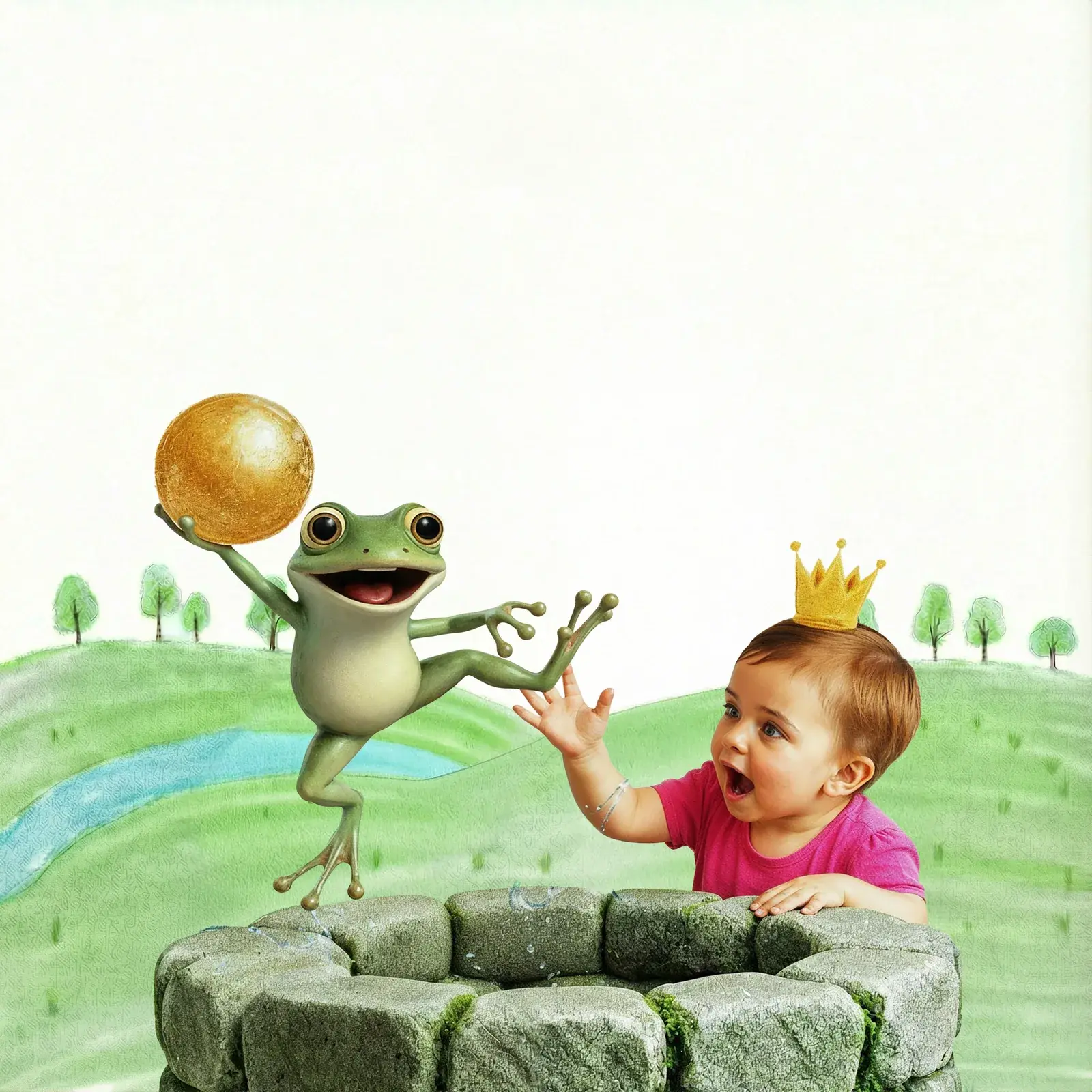 Der Frosch und das Königskind am Brunnen